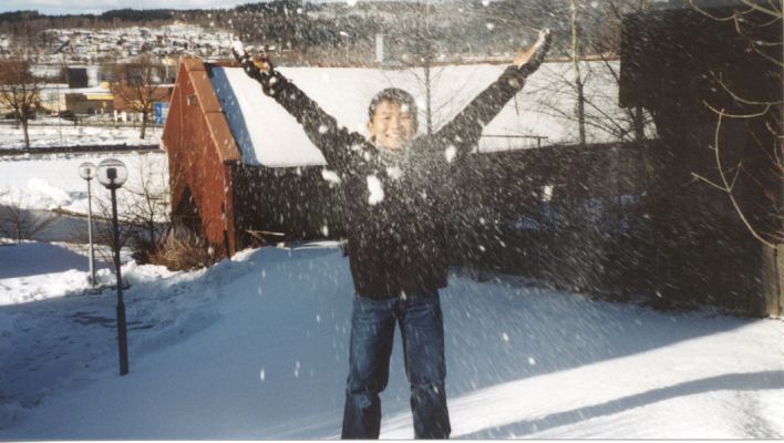 2002-02. Snowing . Happy
