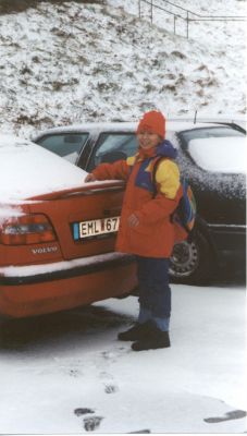 2002-03. "pappa" car. with snow
