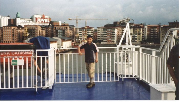 June 2002. On the boat to Denmark
