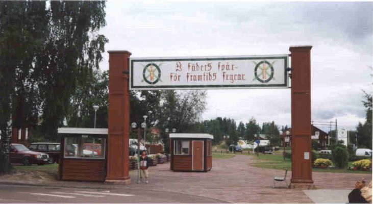 Aug 2002. At the finish for the Swedish ski race "Wasaloppet"
