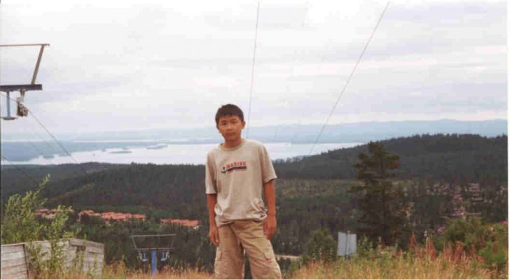 Aug 2002. On a big hill
